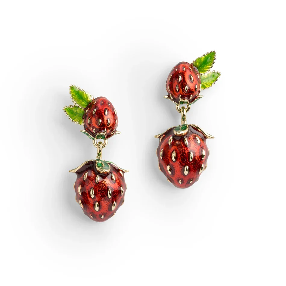 Bill Skinner Strawberry Drop Earrings