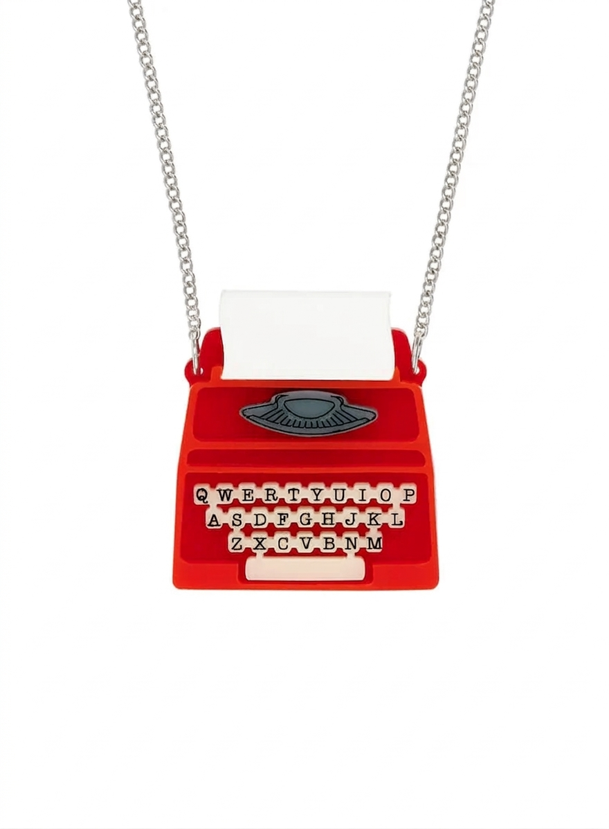 Tatty Devine Red Typewriter Necklace