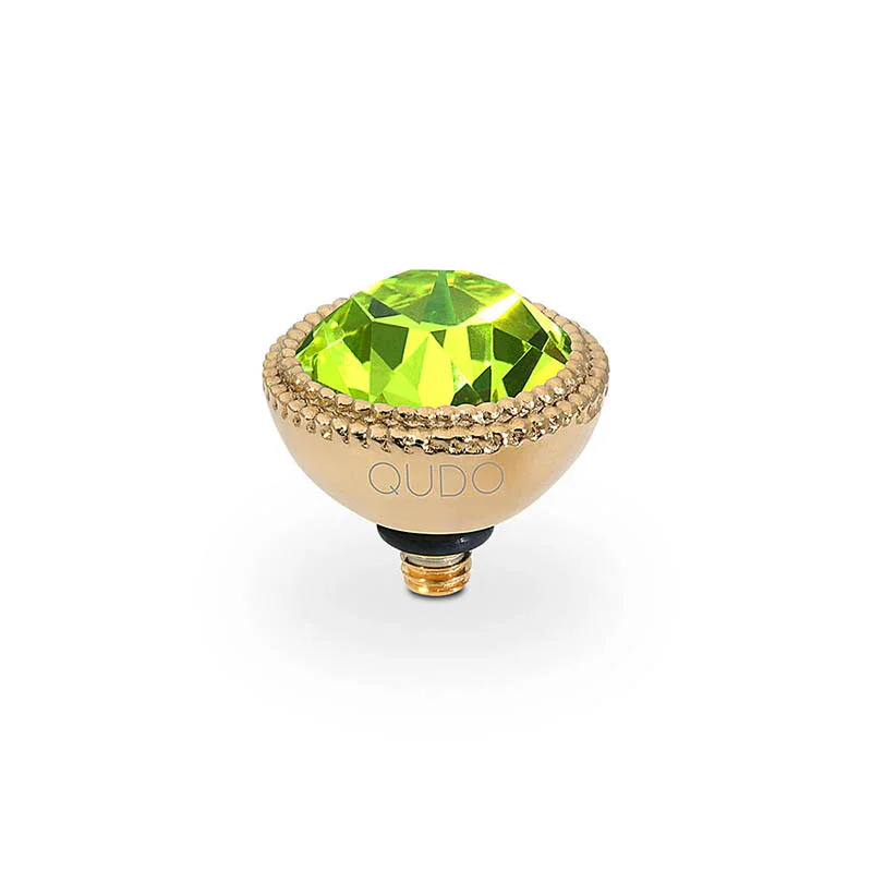 Qudo Ring Top Fabero Citrus Green 11mm Gold