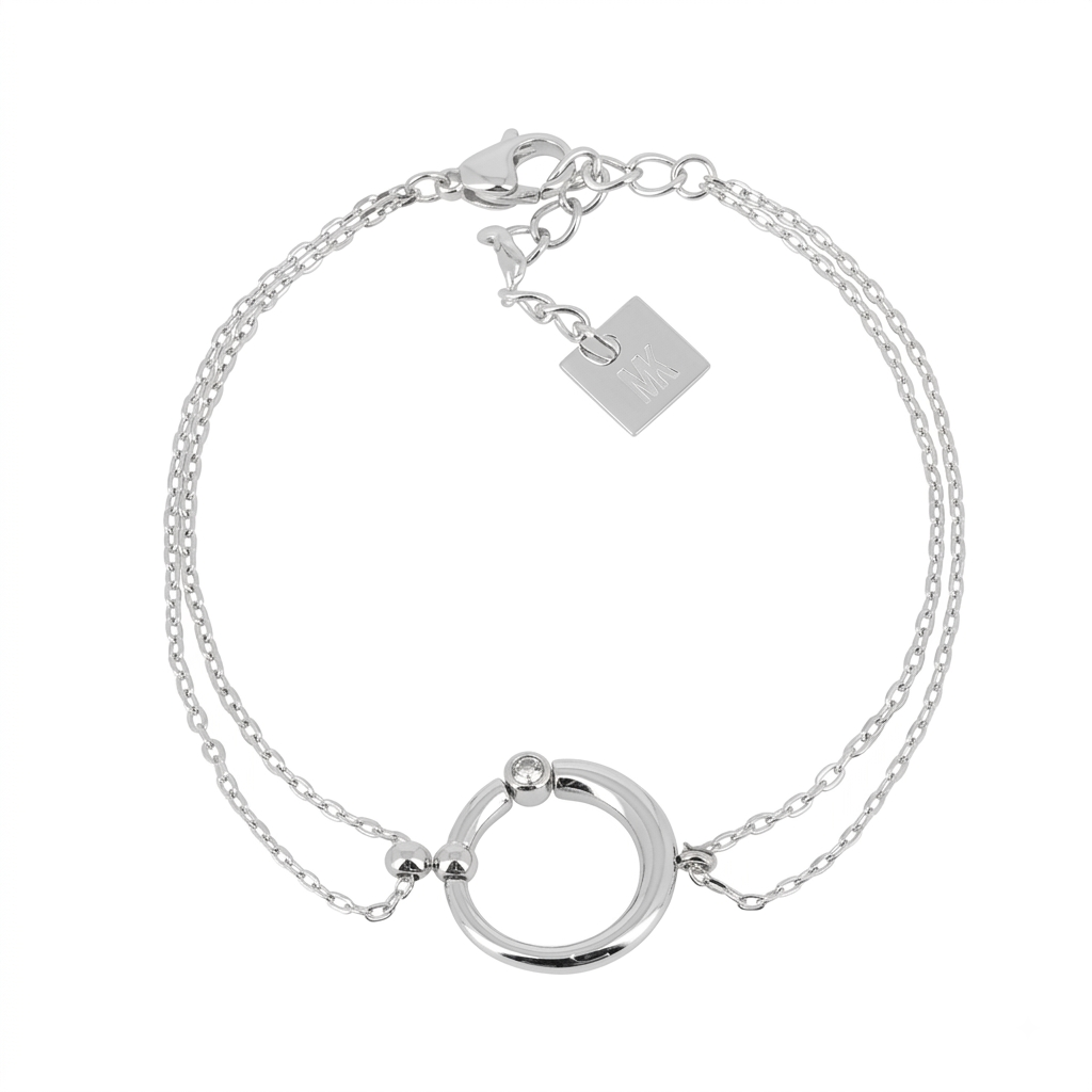 Zag Bijoux Circle Front Bracelet Steel