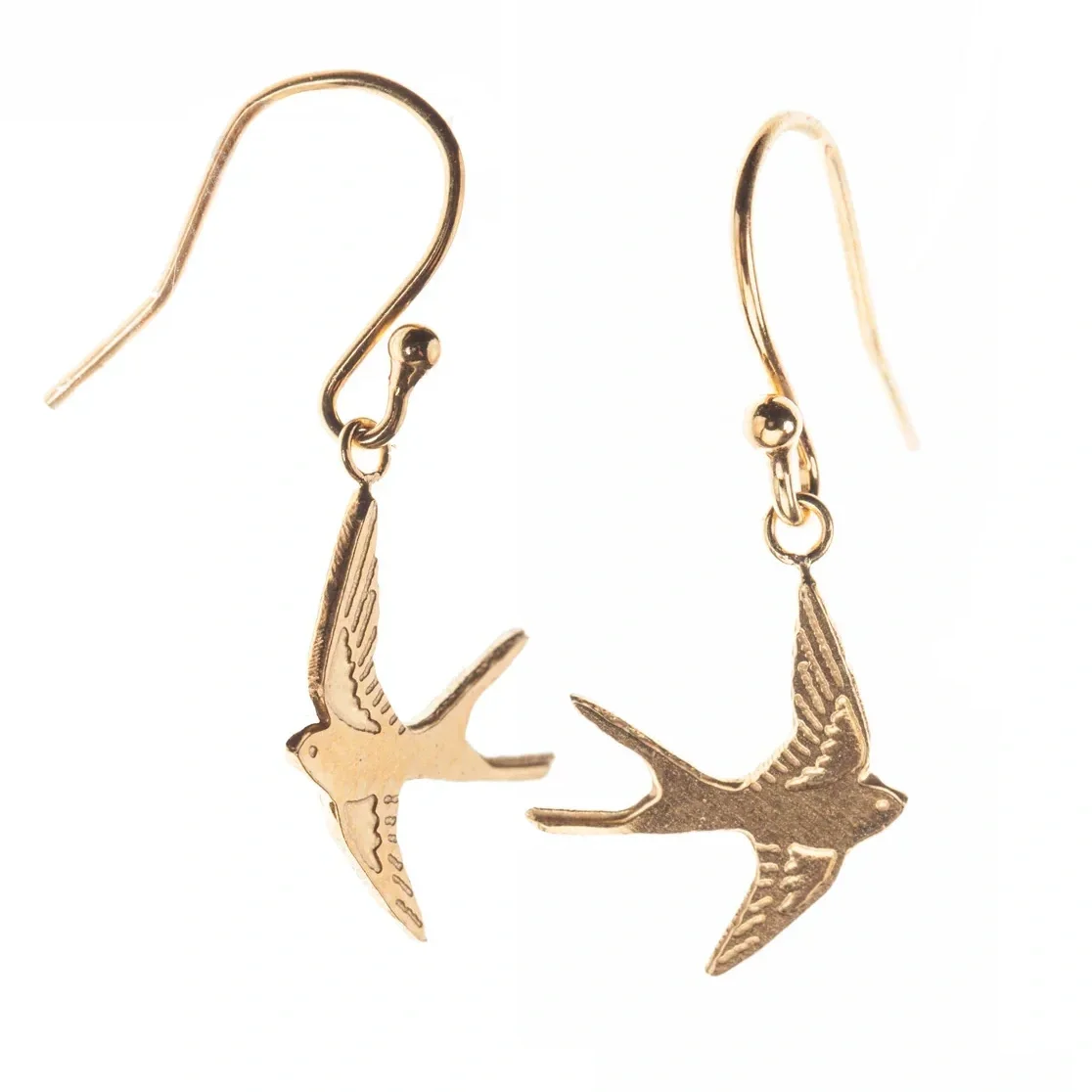 Amanda Coleman Swallow Drop Earrings Gold