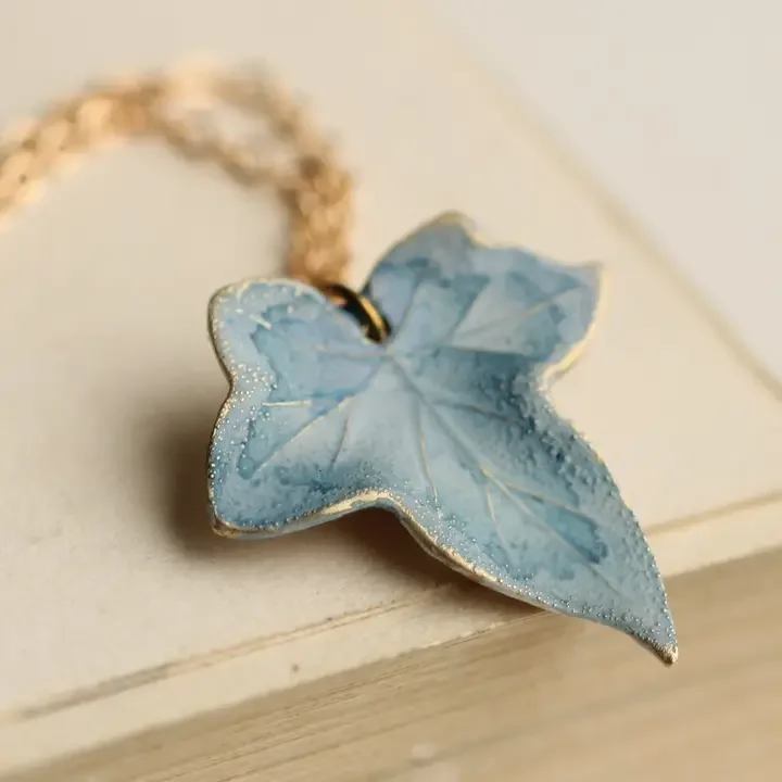 Blue Ivy Leaf Necklace