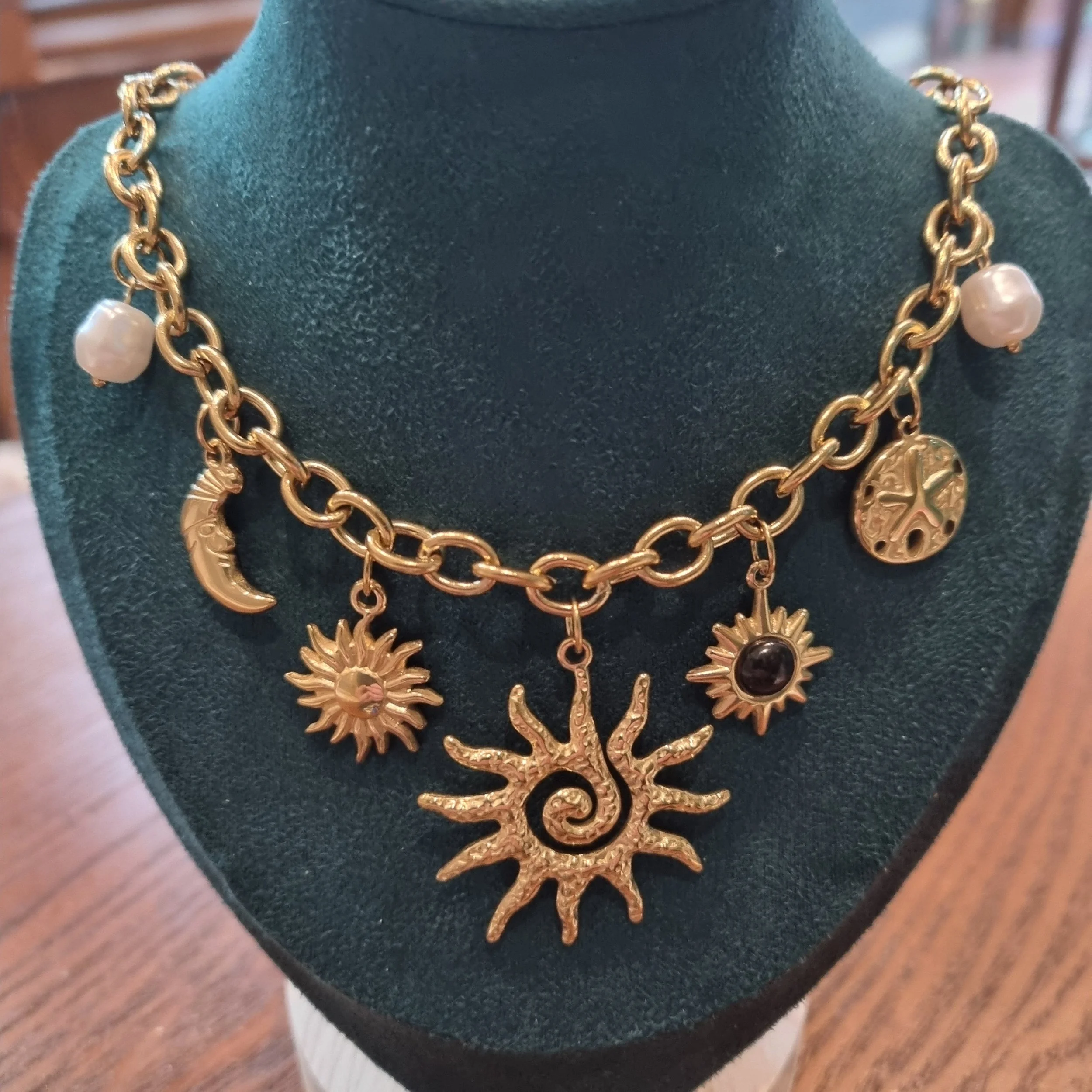 Sun & Moons Charms Necklace