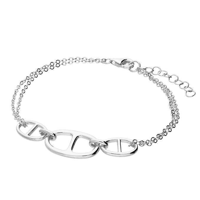 Sterling Silver Mariner Trio Bracelet