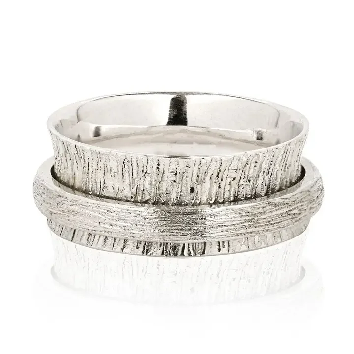 Charlotte's Web Nature Gratitude Spinning Silver Ring