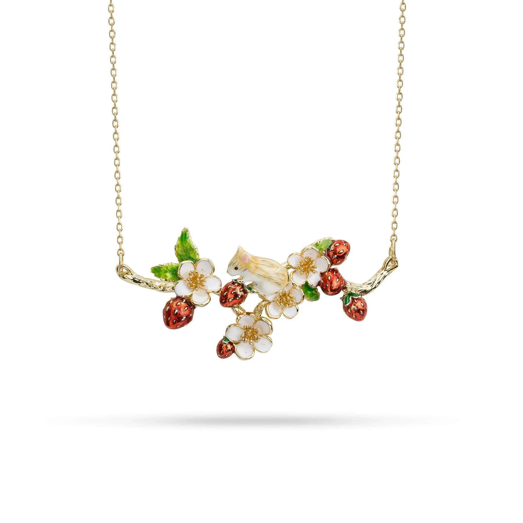 Bill Skinner Strawberry & Mouse Necklace