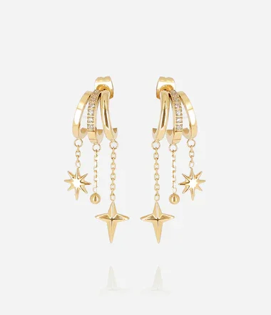 Zag Bijoux Valentina Illusion Earrings Gold
