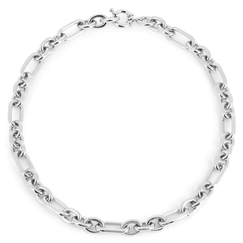 Zag Bijoux Mixed Links Mai Necklace Steel