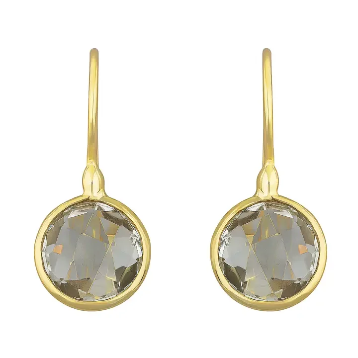 Pomegranate Lollipop Green Amethyst Drop Earrings