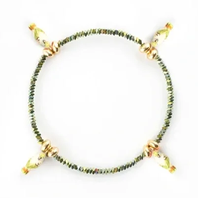 Nach Parakeet Hematite Beaded Bracelet