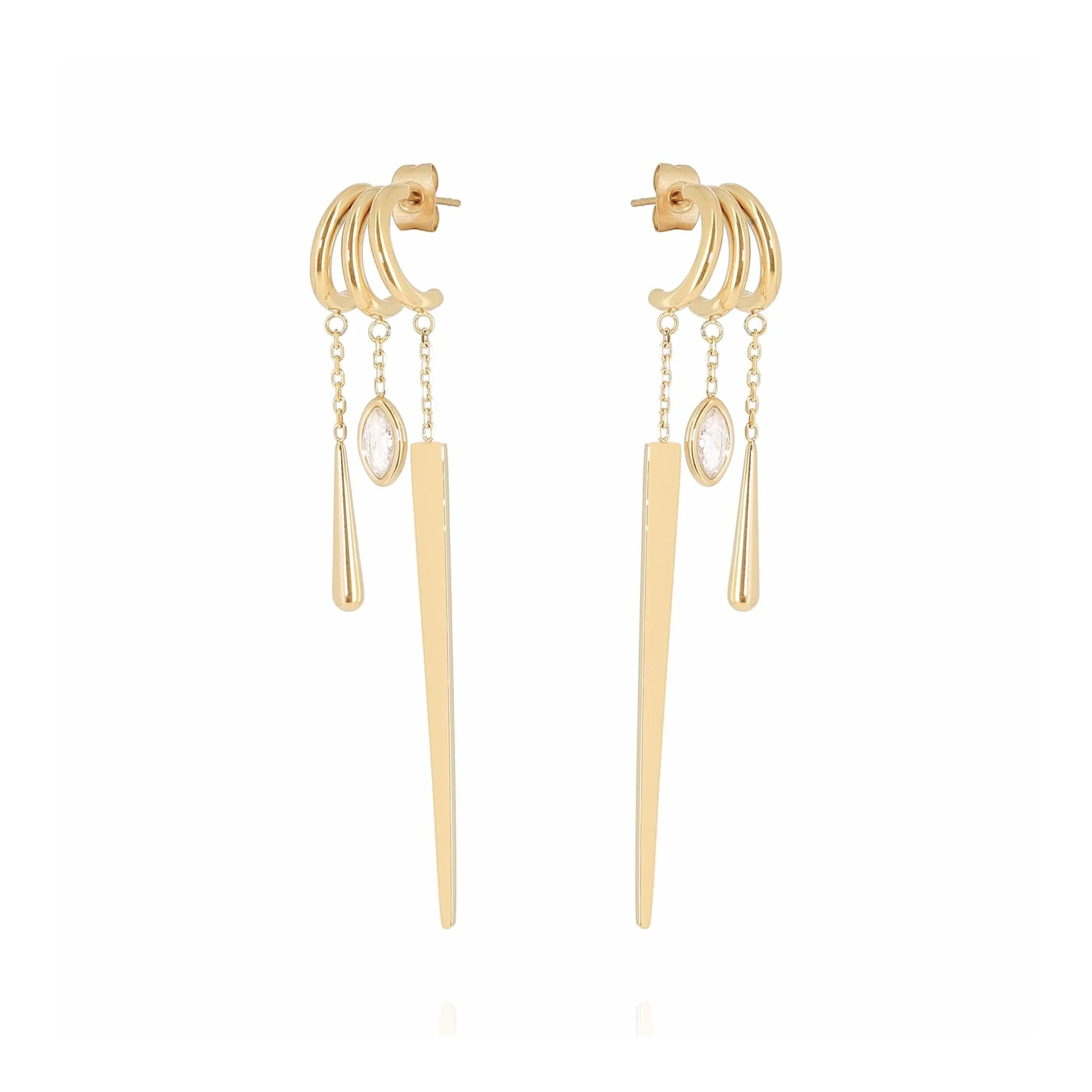 Zag Bijoux Kaëlle Illusion Earrings Gold