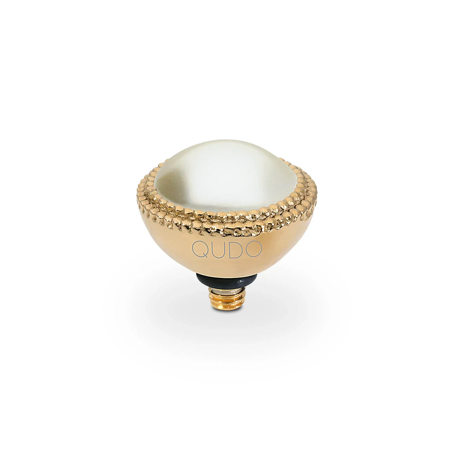 Qudo Ring Top Fabero Cream Pearl 11mm Gold