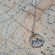 Circle Lake District Mountain Pendant Silver