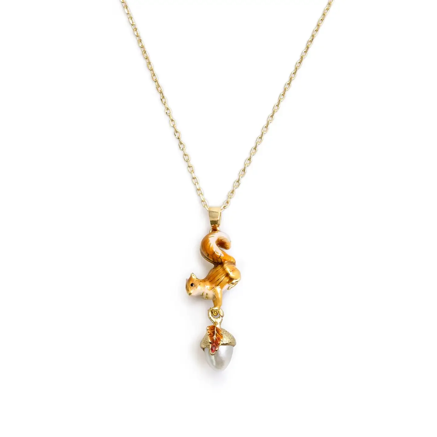 Bill Skinner Squirrel & Acorn Pendant