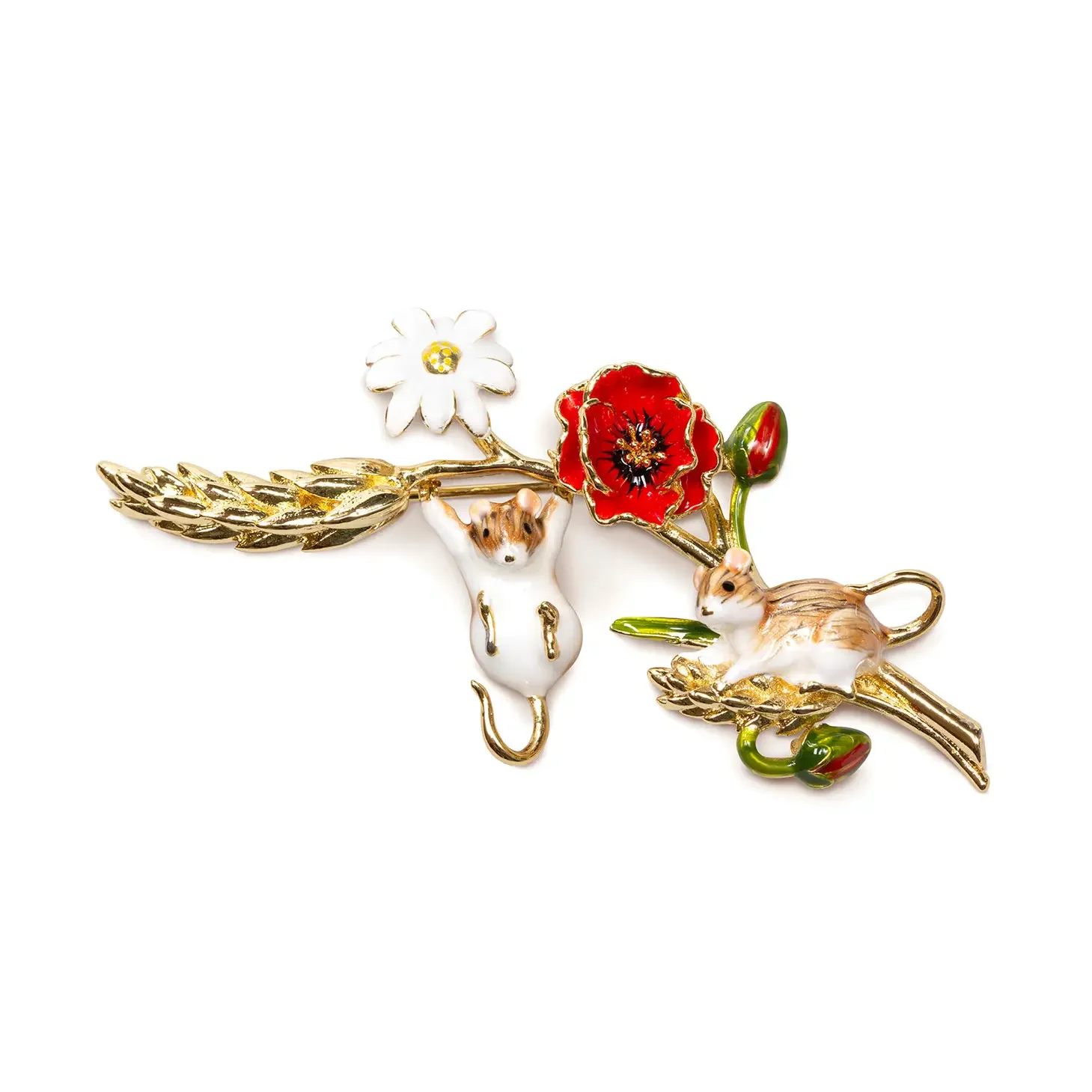 Bill Skinner Harvest Mouse & Corn Brooch