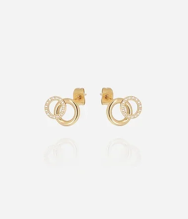 Zag Bijoux Antonio Stud Earrings Gold