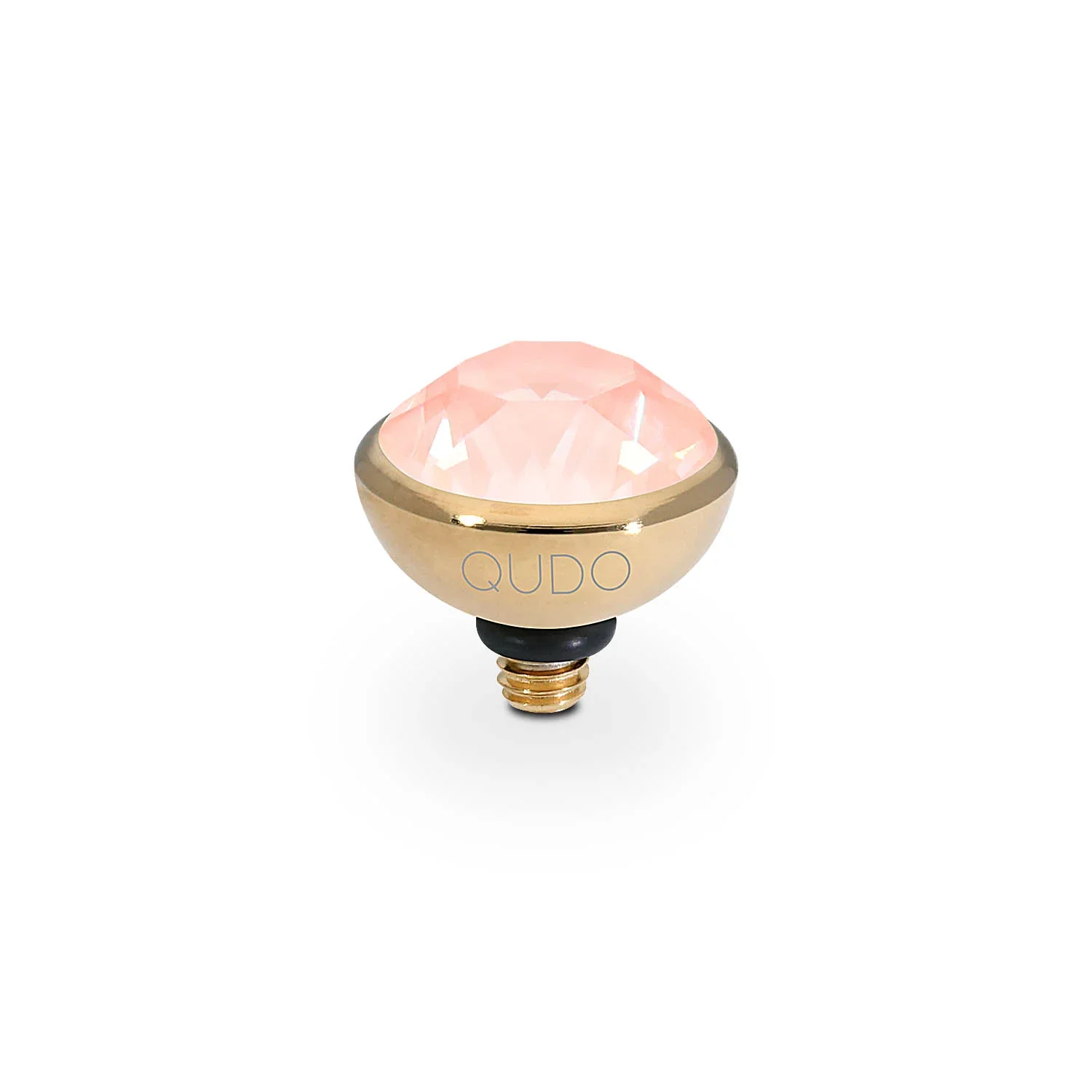 Qudo Ring Top Bottone Crystal Flamingo Ignite 10mm Gold
