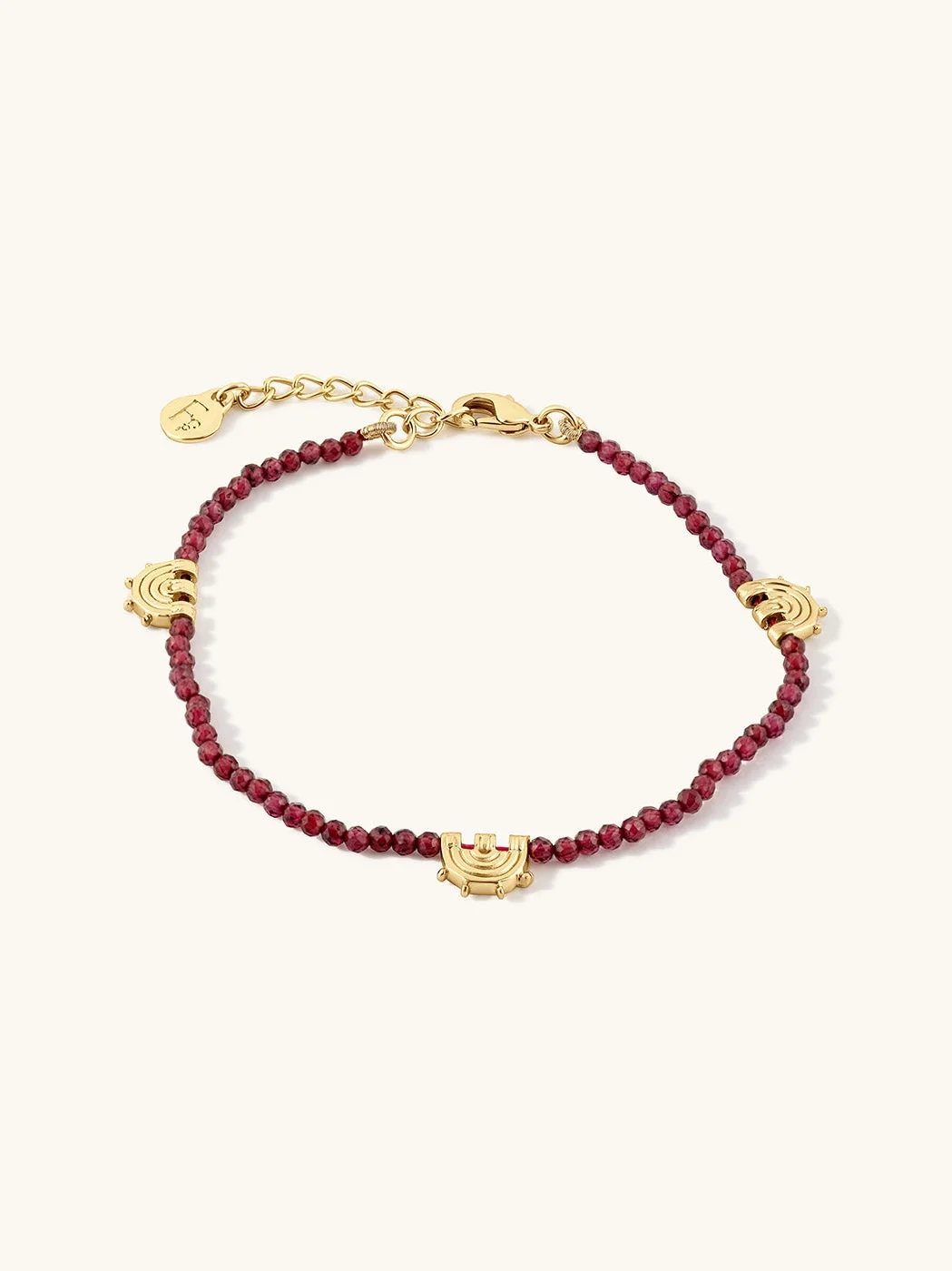 Formation Zahra Garnet Beaded Bracelet