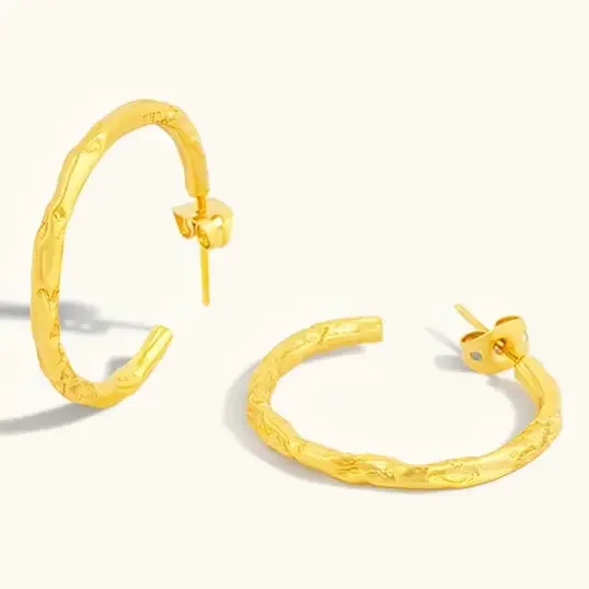 Formation Co. Magma Textured Hoops Gold