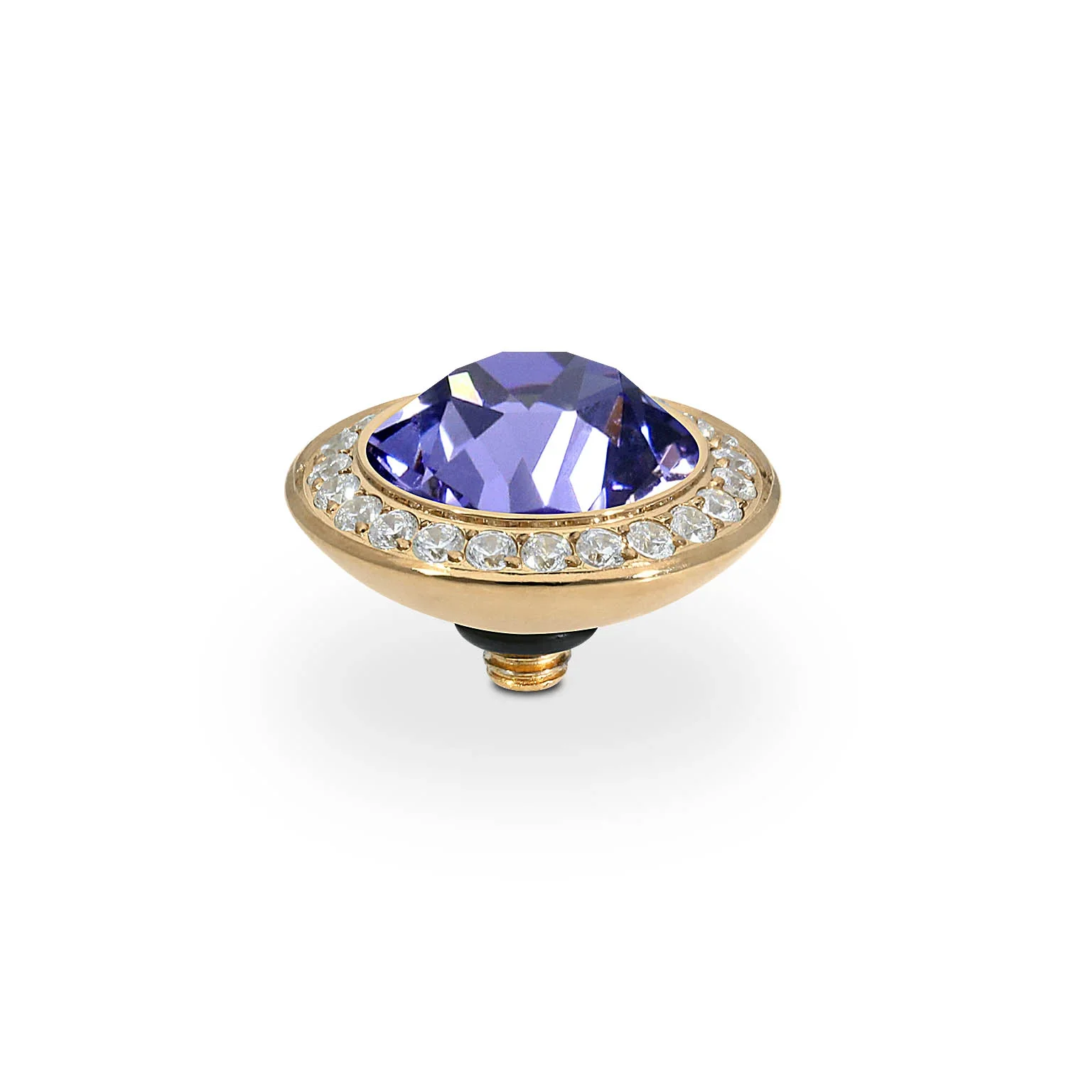 Qudo Ring Top Tondo Deluxe Tanzanite 13mm Gold