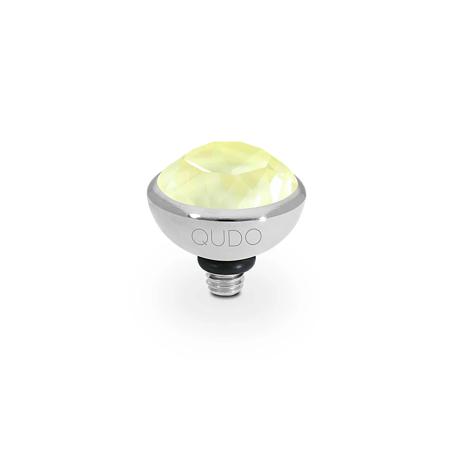 Qudo Ring Top Bottone Crystal Soft Yellow Ignite 10mm