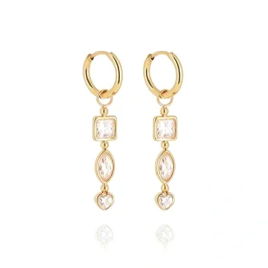 Zag Bijoux Huggie Hoop Ugento Earrings Gold