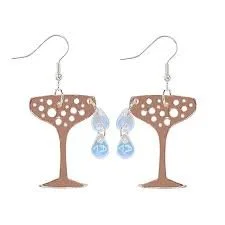 Tatty Devine Champagne Glass Earrings