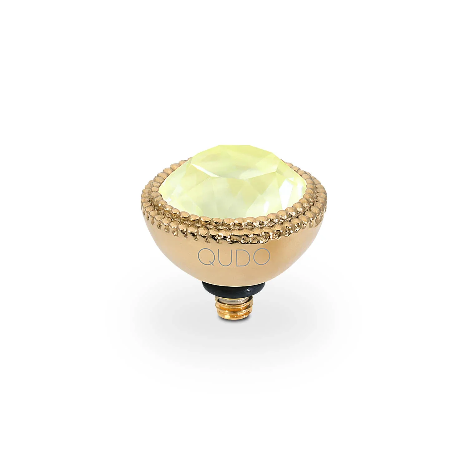 Qudo Ring Top Fabero Crytal Soft Yellow  11mm Gold