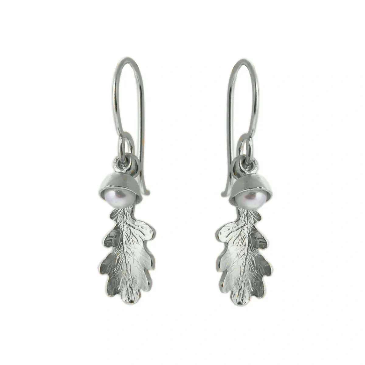 Tiny-silver-oak-leaf-hook-earrings-with-white-pearl-acorn-Claire-Troughton_1200x.webp