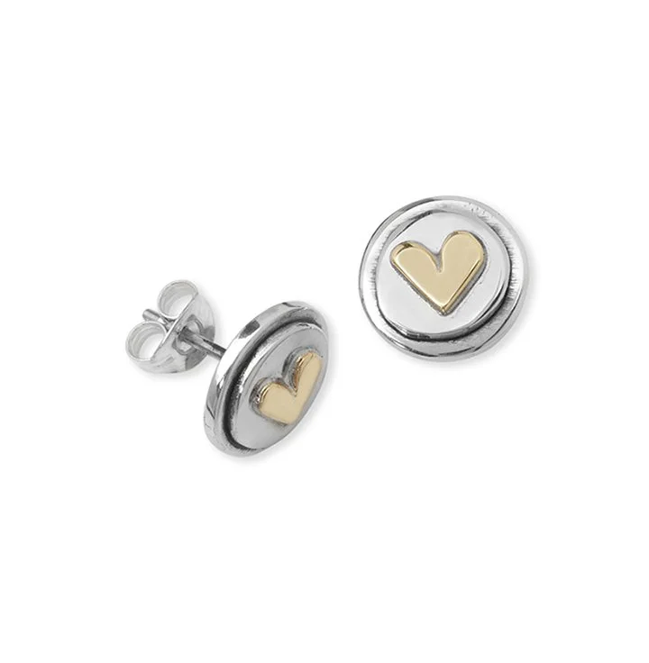 Linda Macdonald Petite Gold Heart Stud Earrings