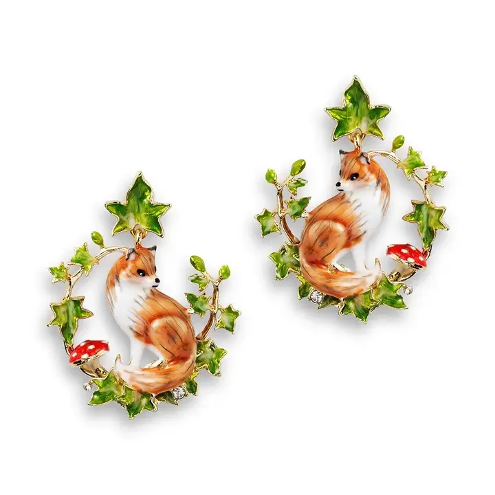 Bill Skinner Fox & Ivy Drop Earrings