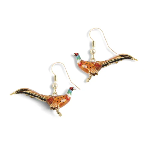 Bill Skinner Pheasant Drop Earrings