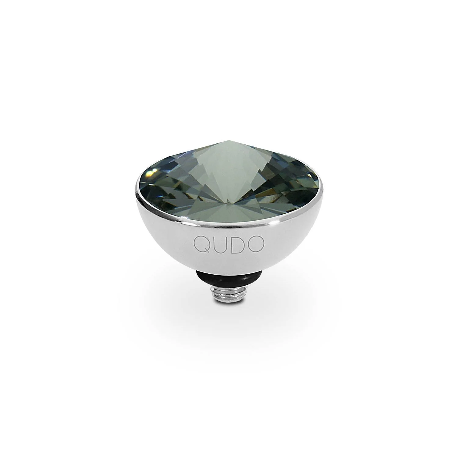 Qudo Ring Top Bottone Black Diamond 11.5mm