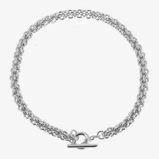 Zag Bijoux  Anteo T-Bar Chain Necklace Steel