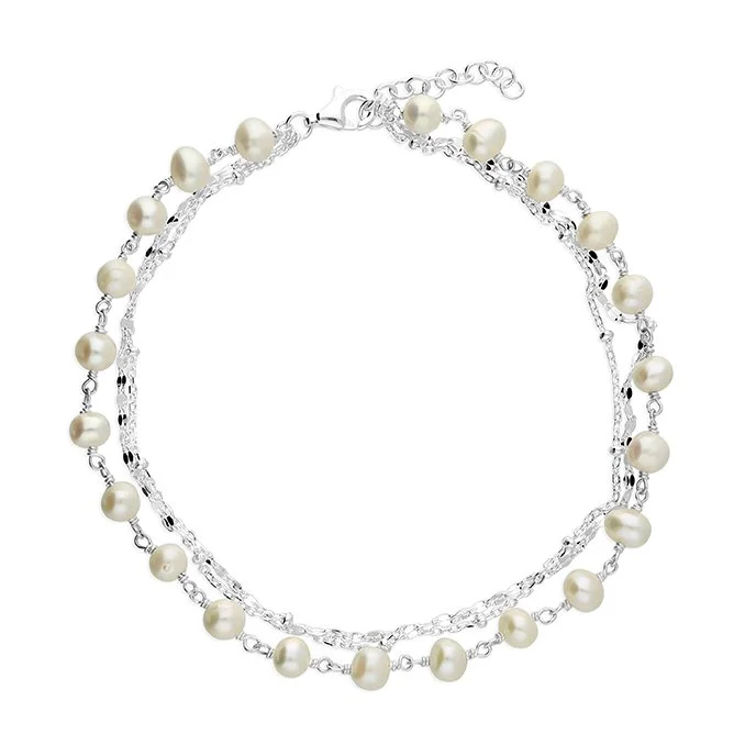 Triple Strand Pearl Anklet