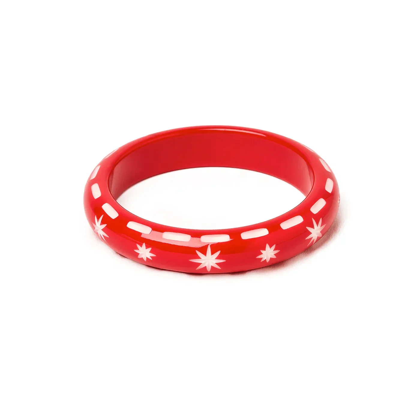 Splendette Midi Retro Necktie Red Bangle  - Various Sizes