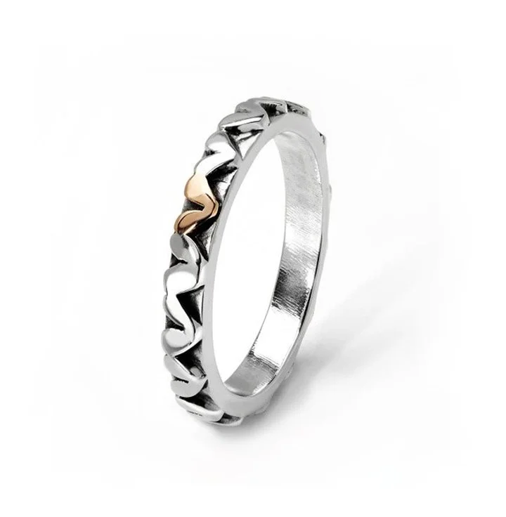 Linda Macdonald Hearts Ring Silver