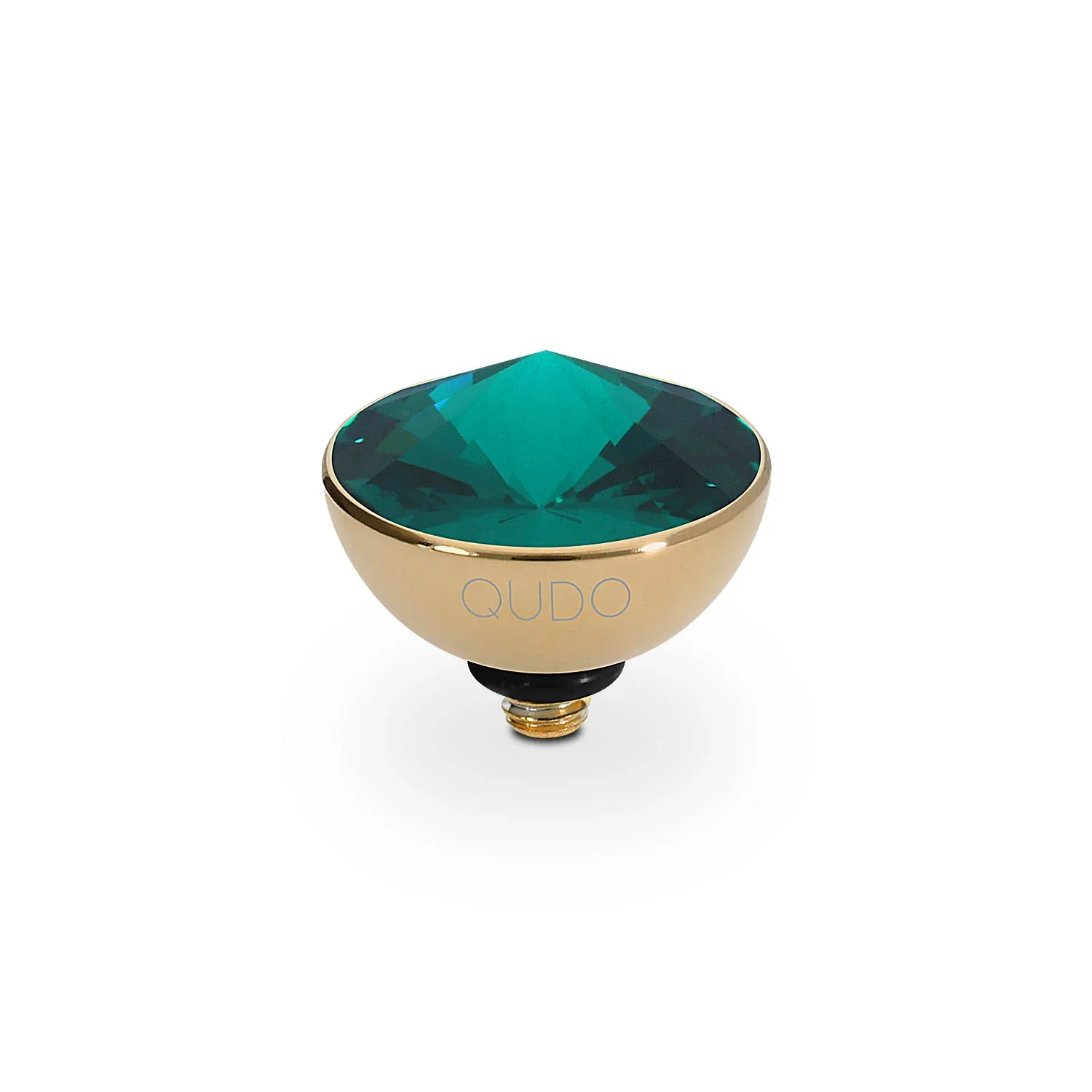 Qudo Ring Top Bottone Emerald 11.5mm Gold