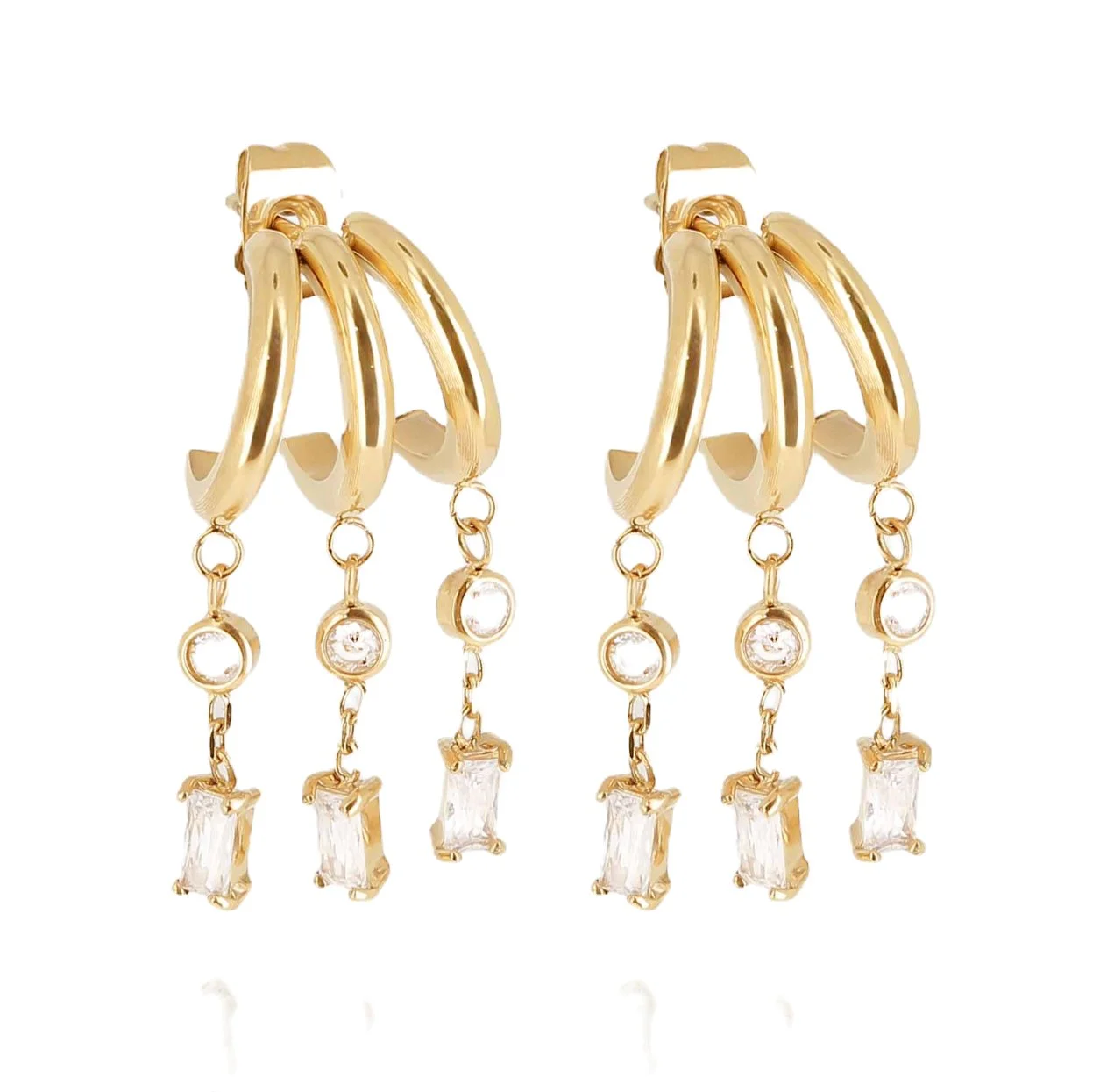 Zag Bijoux Illusion Martina Earrings Gold