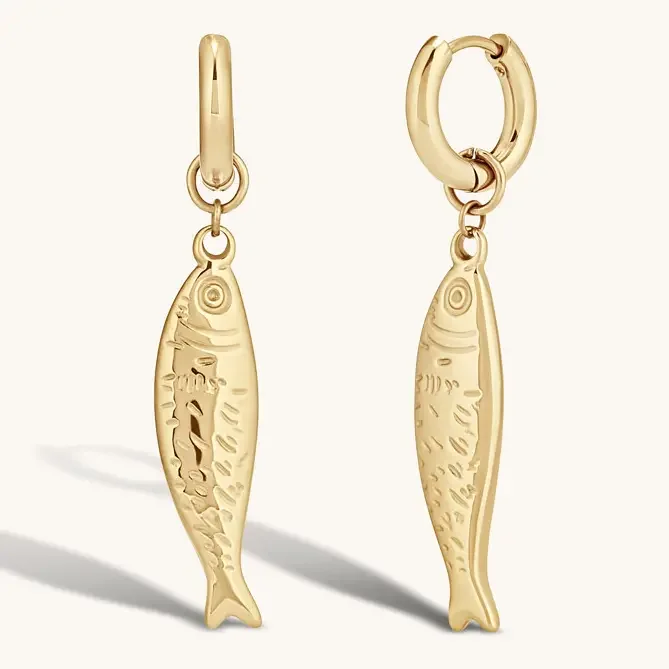Formation Co. Selkie Fish Hoops Gold