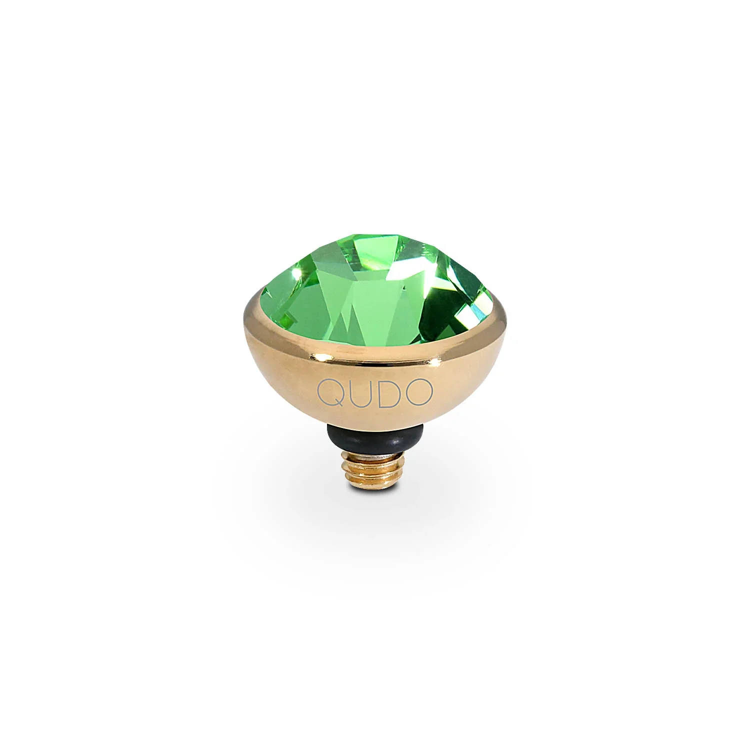 Qudo Ring Top Bottone Peridot 10mm Gold
