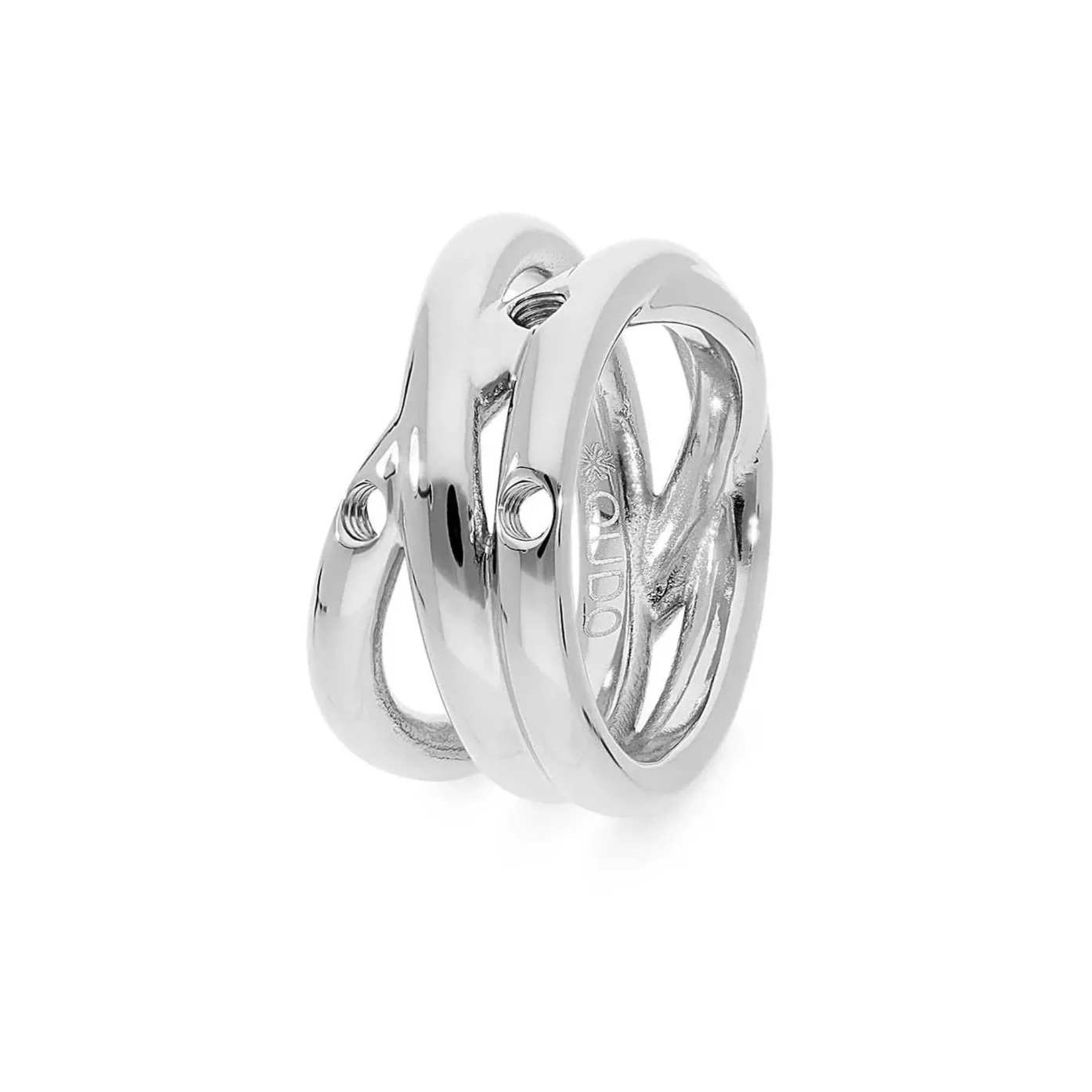 Qudo San Marino Triple Stainless Steel Ring Steel