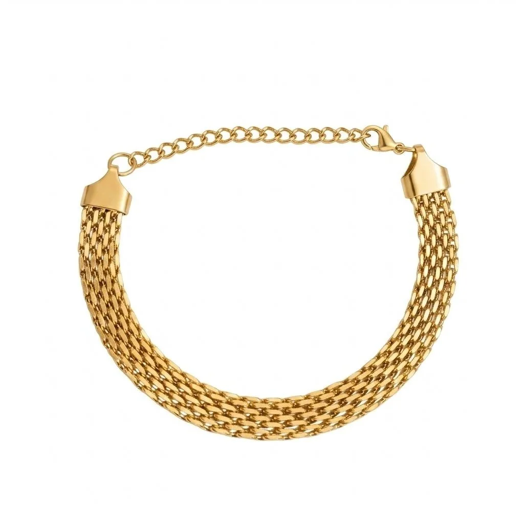 Gold Mesh Strap Bracelet
