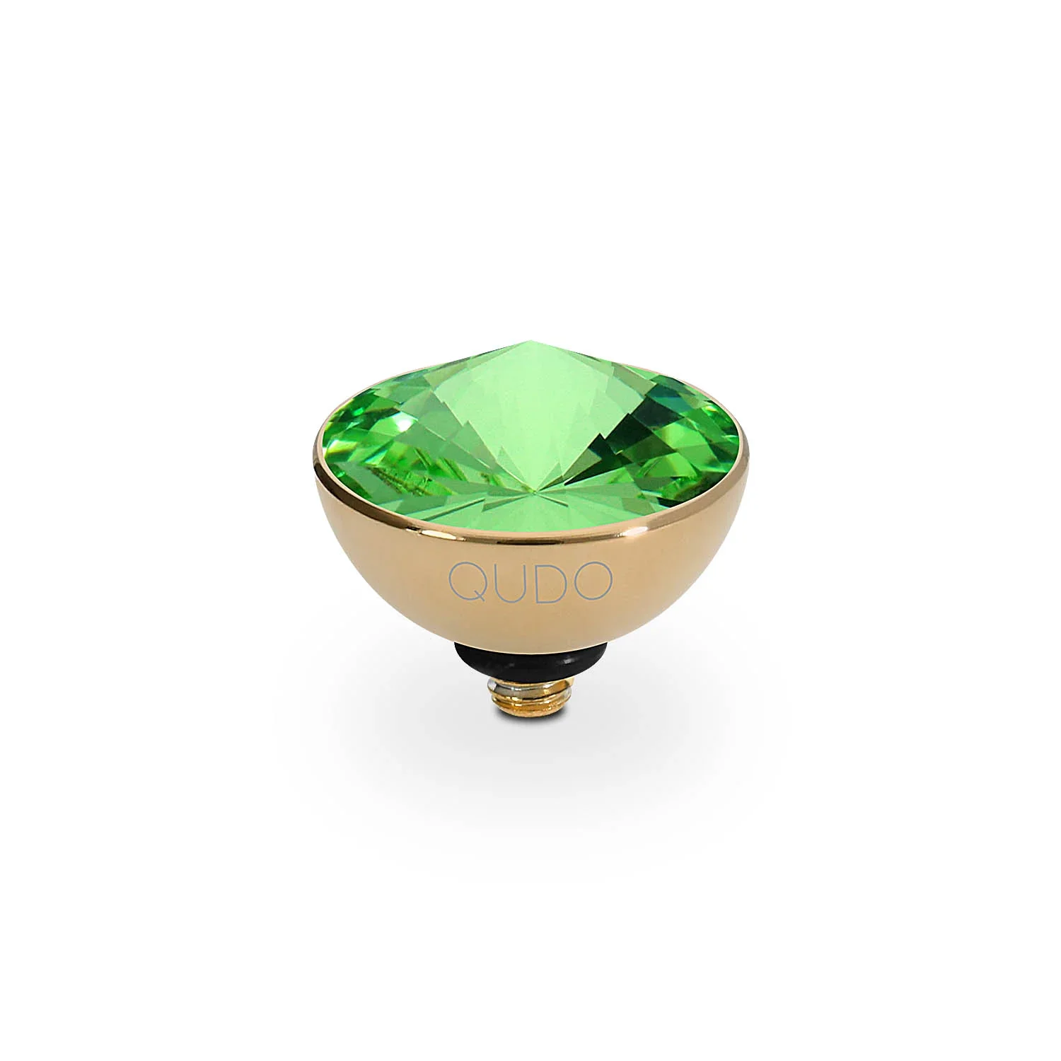 Qudo Ring Top Bottone Peridot 11.5mm Gold