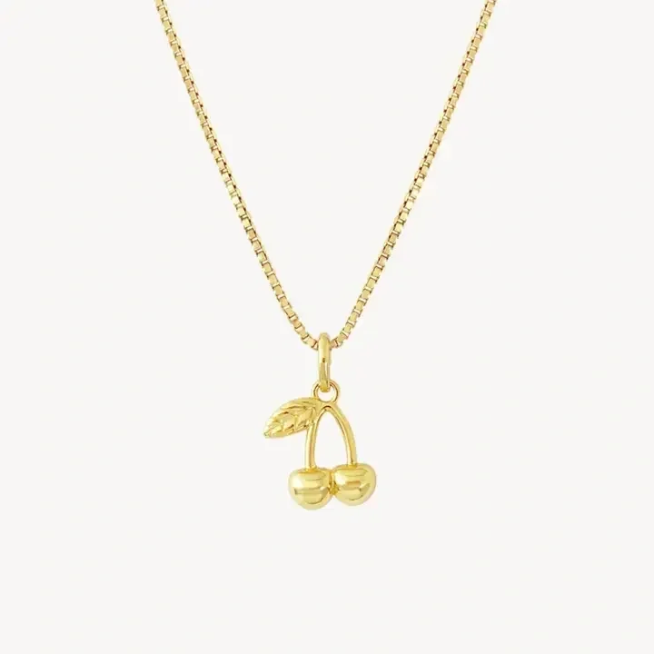 Cherry Bomb Necklace Gold