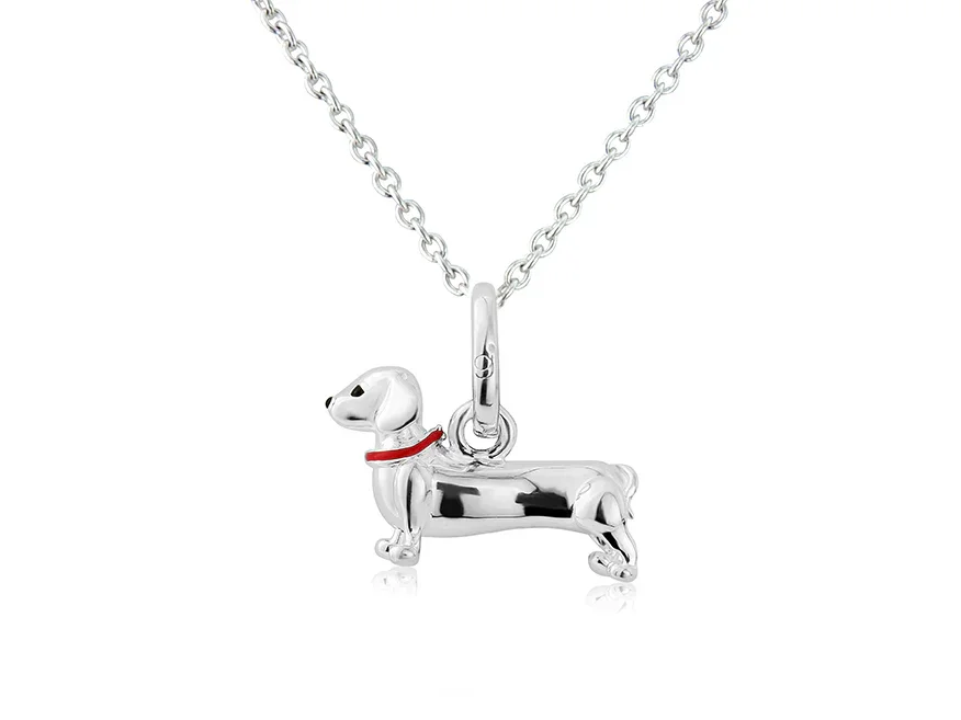 Dachshund Dog Pendant Silver