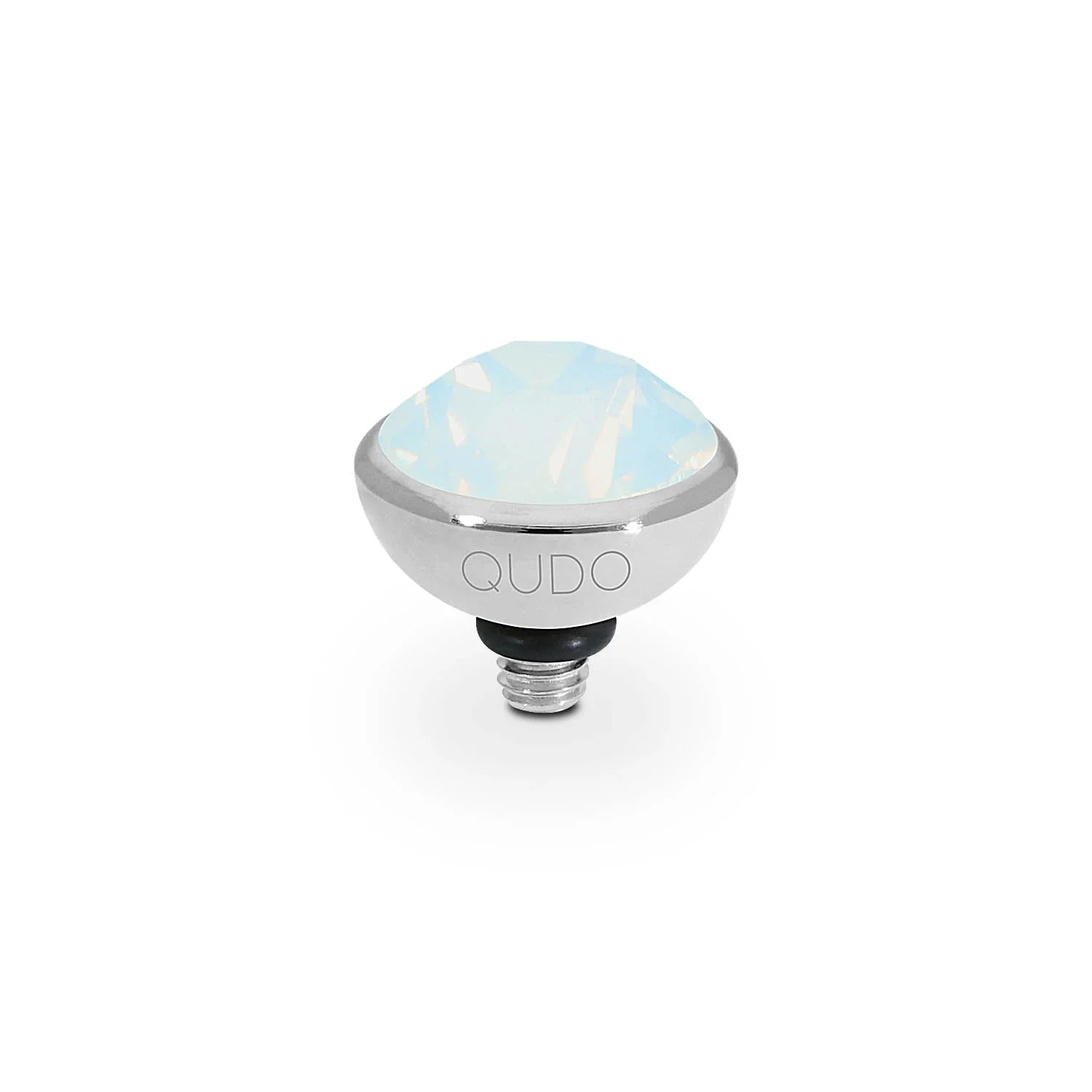 Qudo Ring Top Bottone White Opal 10mm