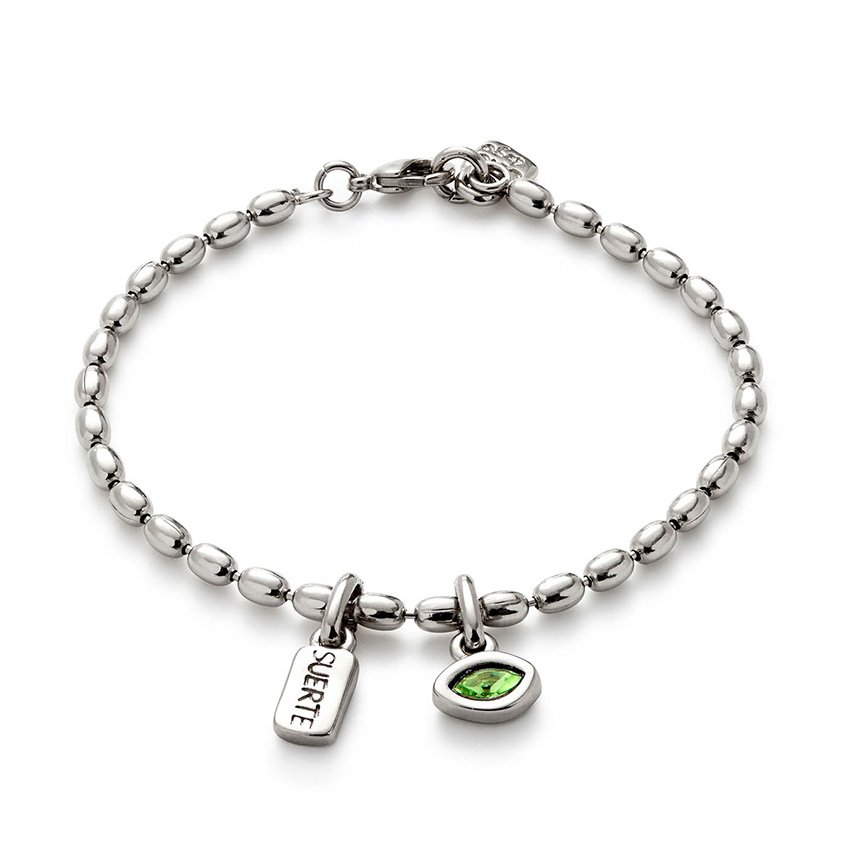 UNOde50 Beaded Bracelet With Marquise Green Crystal