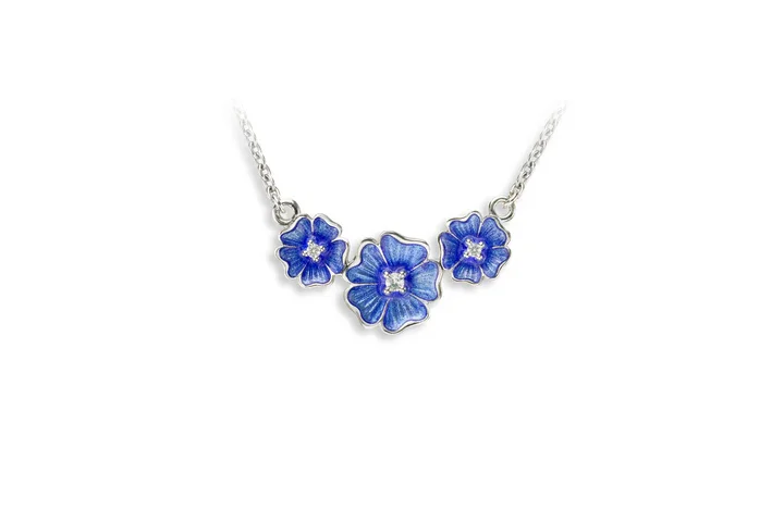 Nicole Barr Blue Cherokee Rose necklace