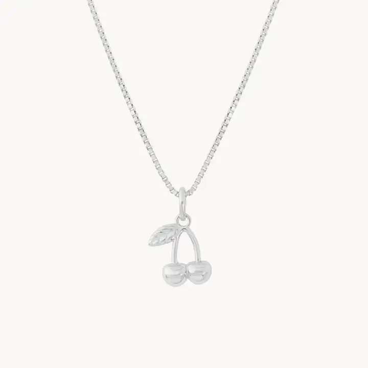 Cherry Bomb Necklace Silver